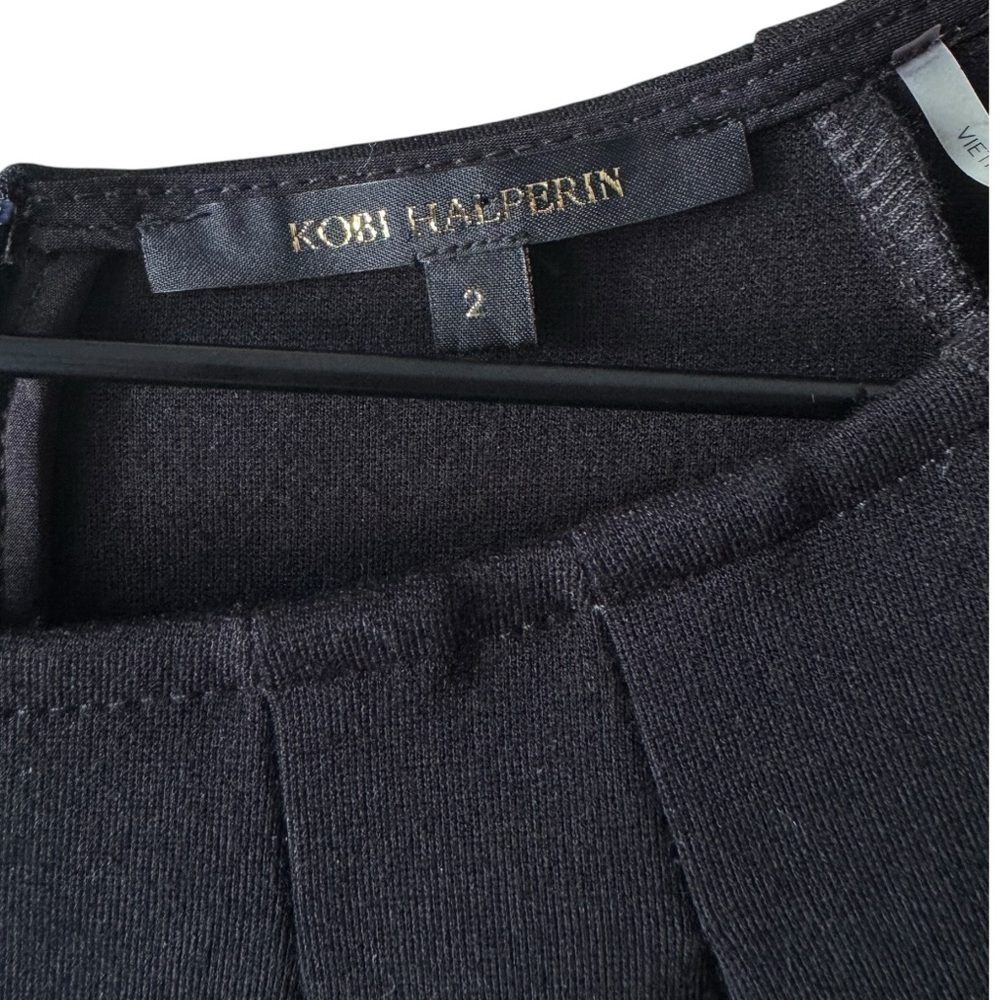 Kobi Halperin Classic Ruched Sleeveless Sheath Dress - Black - Size 2 - Picture 5 of 6